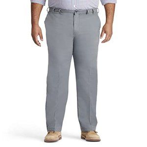IZOD Men's Smoked Pearl Big &Tall Performance Plus Stretch Slacks NWT 52" x 32"